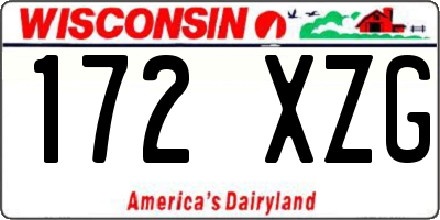 WI license plate 172XZG
