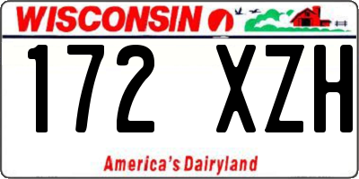 WI license plate 172XZH