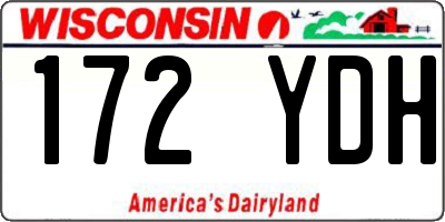 WI license plate 172YDH
