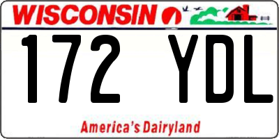 WI license plate 172YDL