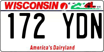 WI license plate 172YDN
