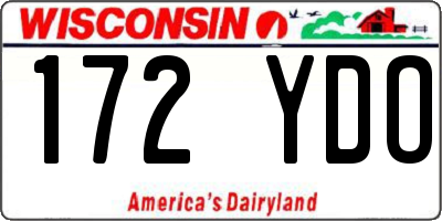 WI license plate 172YDO
