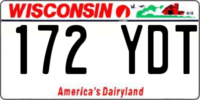 WI license plate 172YDT