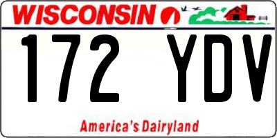 WI license plate 172YDV