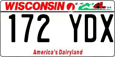 WI license plate 172YDX