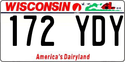 WI license plate 172YDY