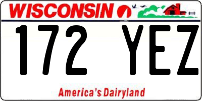 WI license plate 172YEZ