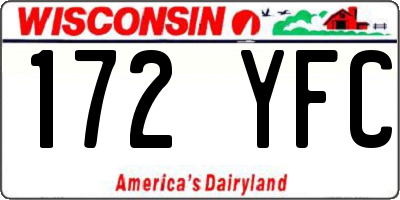 WI license plate 172YFC