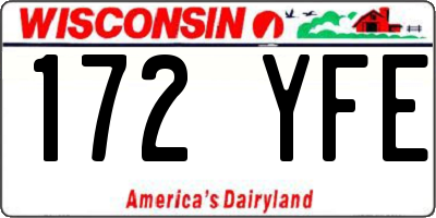 WI license plate 172YFE