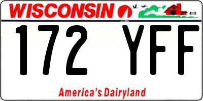WI license plate 172YFF