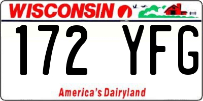 WI license plate 172YFG