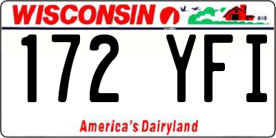 WI license plate 172YFI
