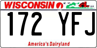 WI license plate 172YFJ