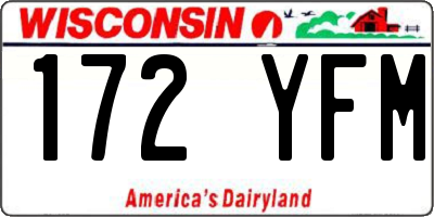 WI license plate 172YFM