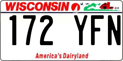 WI license plate 172YFN