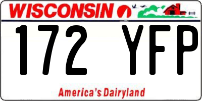 WI license plate 172YFP