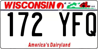 WI license plate 172YFQ
