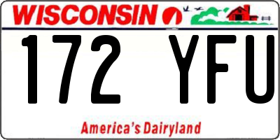 WI license plate 172YFU