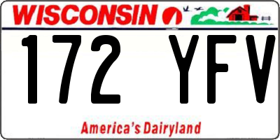 WI license plate 172YFV