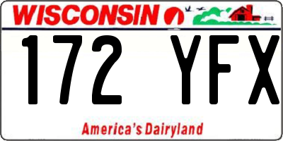 WI license plate 172YFX