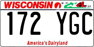 WI license plate 172YGC