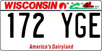 WI license plate 172YGE