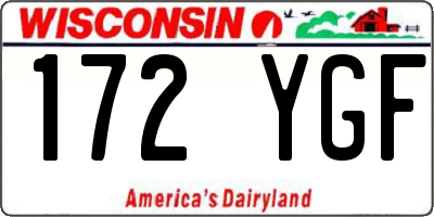 WI license plate 172YGF