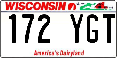 WI license plate 172YGT