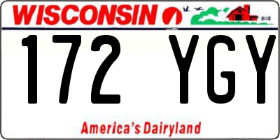 WI license plate 172YGY