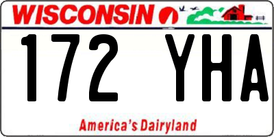 WI license plate 172YHA