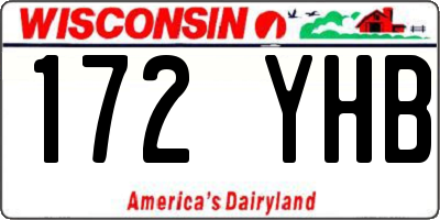 WI license plate 172YHB