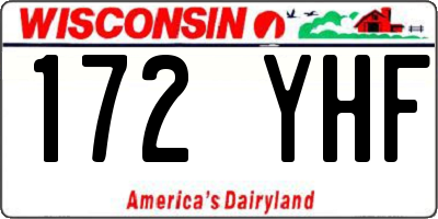 WI license plate 172YHF