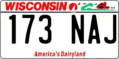 WI license plate 173NAJ
