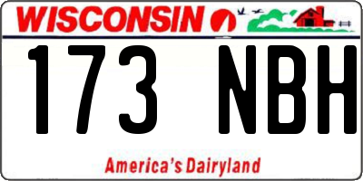 WI license plate 173NBH