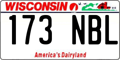 WI license plate 173NBL