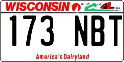 WI license plate 173NBT