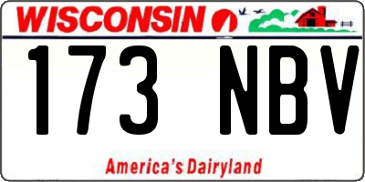 WI license plate 173NBV