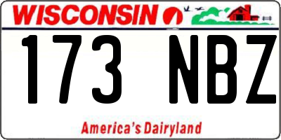 WI license plate 173NBZ
