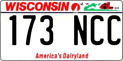 WI license plate 173NCC