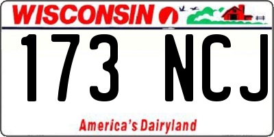 WI license plate 173NCJ