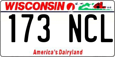 WI license plate 173NCL