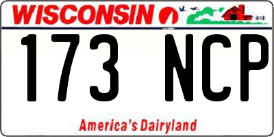WI license plate 173NCP