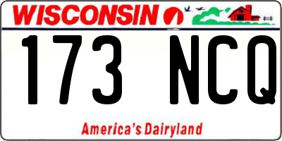 WI license plate 173NCQ