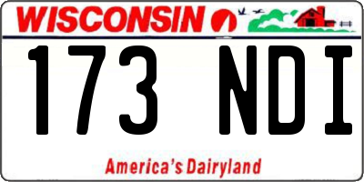 WI license plate 173NDI