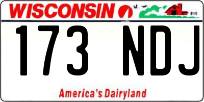 WI license plate 173NDJ