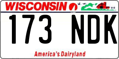 WI license plate 173NDK