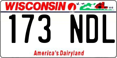 WI license plate 173NDL