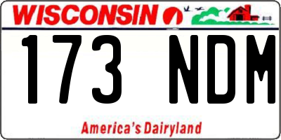 WI license plate 173NDM