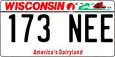 WI license plate 173NEE