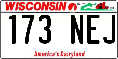 WI license plate 173NEJ